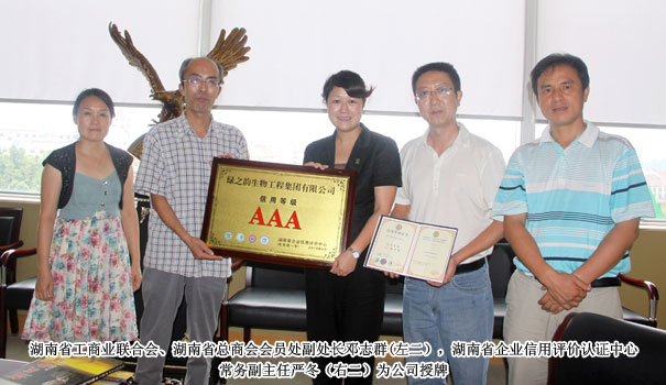 开云手机站登录入口被评为湖南省“企业信用AAA级单位”