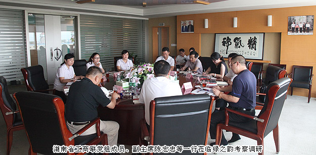 湖南省工商联党组成员、副主席陈宏忠等一行莅临开云手机站登录入口考察调研
