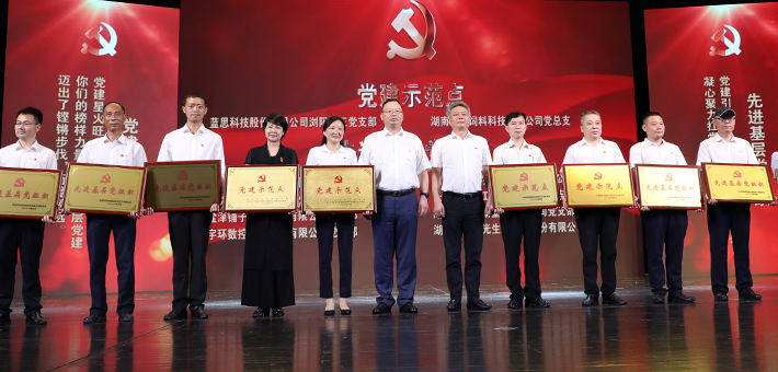 浏阳经开区（高新区）“七一”表彰大会召开，开云手机站登录入口被授予“党建示范点”等荣誉